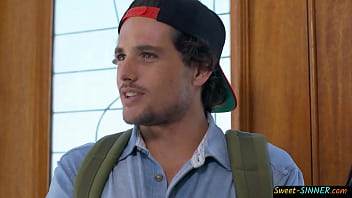 Gorgeous Raven Haired Teen Drools Over Dick