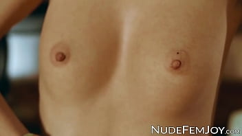 Cutie With Dark Skin And Sweet Boobs Touches Herself Slowly