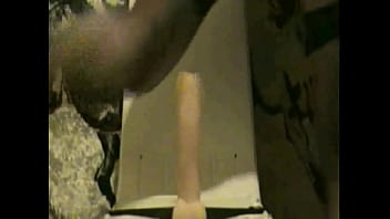 Bisexual Masked Crossdresser Rides A Dildo Then Sucks It Clean