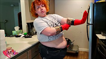 Red Rubber Gloves And Fat Ass