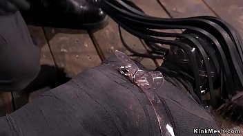 Bent Over Brunette Ass Whipped