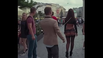 Loss A Bet And Walking In Black Lingerie