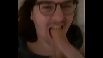 Bear Deepthroat With His Dildo