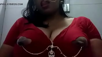 Red Blouse Nipple Hole Horny Indian Desi Bhabhi Tease