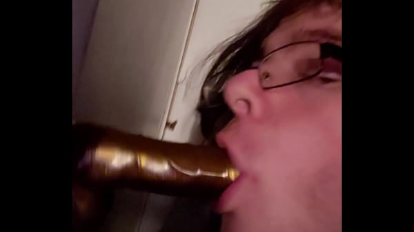 Sucking On My New Dildo