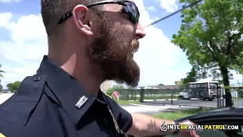 Sexy Ebony Thug Smashing Two Cops Bareback In The Locker Room