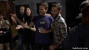 Asian Posing Naked At Shop Window