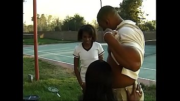 Horny Ebony Girls Open Their Legs To Get Fucked Side By Side By Horny Stud