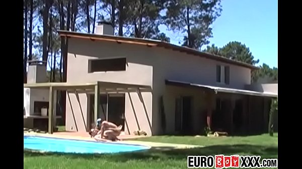 Horny Jock Fucks Boyfriend At Private Outdoor Pool