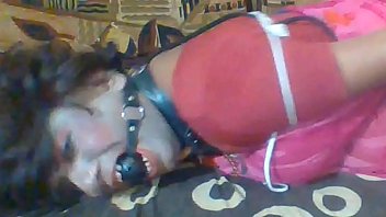 Painfully Hogtied Whore Struggling To Escape