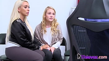 Hot Blonde Shoplifter Milf Gets Busted With Her Stepdaughter On Cameras.