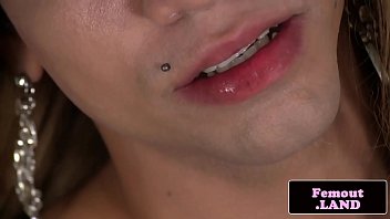 Real Femboy Bends Over While Masturbating