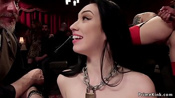 Hot Slaves Handling Huge Dicks In Orgy
