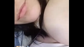 Horny Teen Plays With Her Big Tits While I Jerk Off For Her. Random Webcam Chat