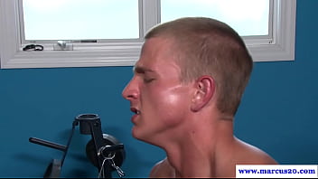 Muscular Jock Assravaged At The Gym