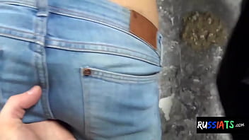 Busty Russian Transgender Toying Her Asshole