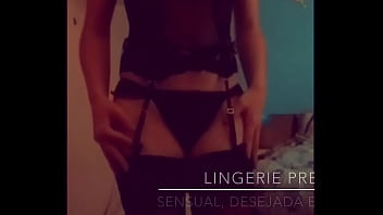 Lingerie Preta, Cinta Liga E Um Corpo De Dar água Na Boca