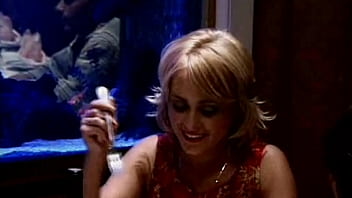 Sharon And Two Cocks In The Restaurant