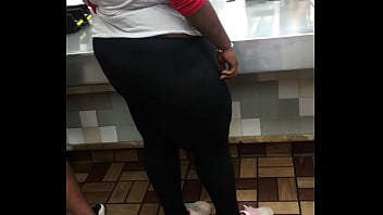 Big Booty Ebony In Black Almost Caught Me Peeking