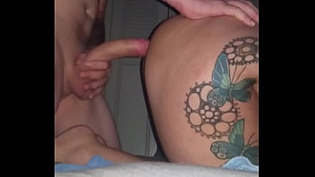 10 Inch White Cock In Tight Ass