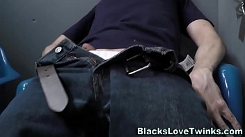 Bearded Guy Sucks Black Cock