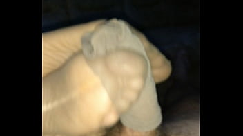 Filling Nylonsocks With Cum After Stocking Footjob