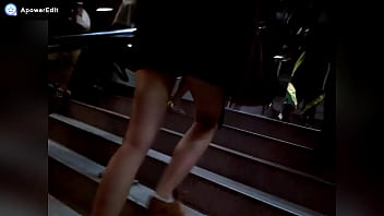 Hot Legs Climbing Up The Stairs