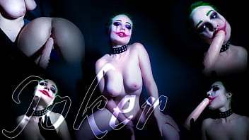 Crazy Joker Fingering Wet Pussy And Fuck Dildo
