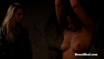 Betrayed Cargo: Hands In Ropes And Fearful Whip Smashing Her Back