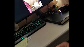 Jerking Off For My Girl To Porn. Cum Shot