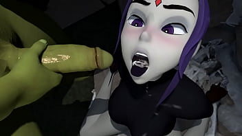 Raven Gets Orc Cumshot