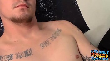 Straight Inked Dude Lex Lane Stroking Dick Until Cumming