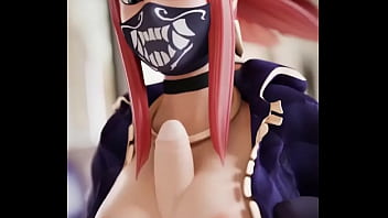 Akali Masturbating With Her Tits League Of Legends