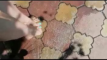 Outdoor, Wet, Fetish, Shower, Slave, Foot, Feet, Barefoot, Toes, Pedicure - Feet - 2025 - Steamy - Show - Video 3101880