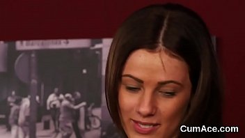 Frisky Babe Gets Sperm Shot On Her Face Swallowing All The Charge