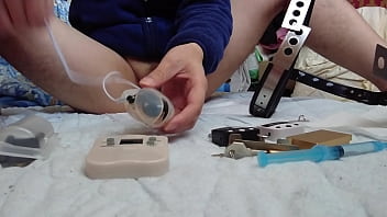 Chastity-belt,dildo And Ems Setting