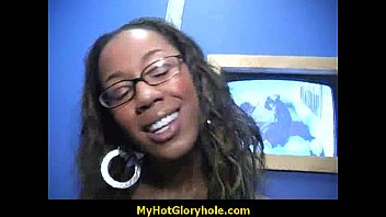 Ebony Sucks That Gloryhole Dick So Good 3