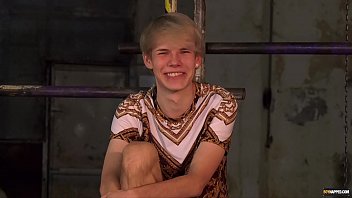 Blonde Skinny Twink Tied Up And Waxed By His Dominant Master