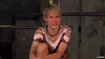 Tied Up Slim Twink Gets Dick Sucked And Jerked Off By Master