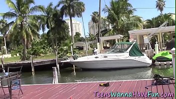 Patriotic Partying Teens Ride Long Shlong