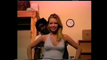 Lecherous White Bitch Teri Starr Has Special Hobby - To D. Banana Yoghurt From Big Black Cock