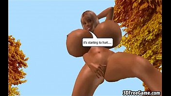 A Blonde 3d Babe Has Massive Tits And Gets Fucked Outdoors