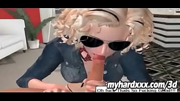 Foxy 3d Cartoon Blonde Honey Sucking On A Cock