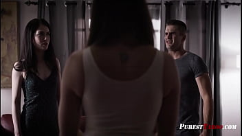 Twisted Step-siblings Pass Around _ Share Mom Like A Sex Toy - blowjob, brunette, fingering, tattoos, threesome, fantasy, bisexual, stepmom, girl-on-girl, stepsist - Video 2986175