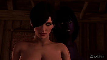 The Witcher Futanari - Shemale With Huge Cock Fucking Ciri Rough