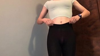 Teen Sissy In Leggings And Pink Thong