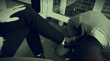 Mistress Shoes Slave Licking Her High Heels - Mistress Kym