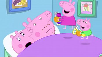 Familia De Cerdos En Navidad