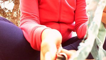 Fire Play For Nicoletta In A Public Garden She Burn A Sexy Thong