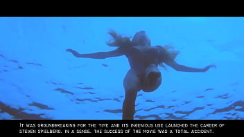 Jaws: Sexy Nude Blonde Skinny Dipping Girl Gif - boobs, blonde, nude, bush, buns, skinny-dipping - Video 2963935